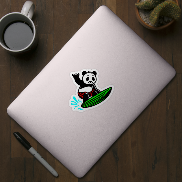 Surfing Panda by KayBee Gift Shop